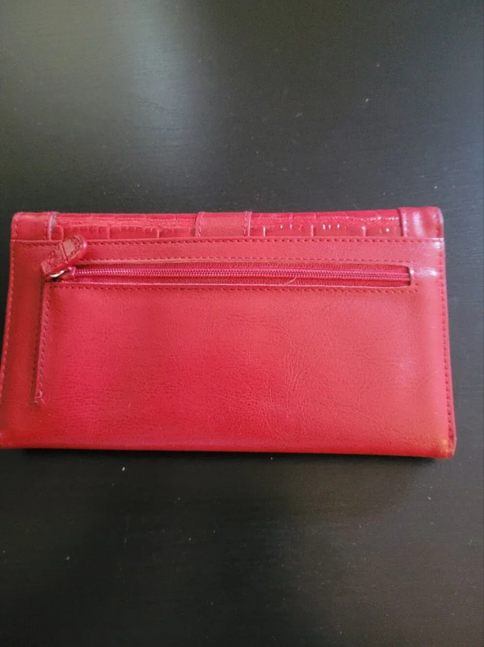 Brighton Red Women's Heart Detail Leather Wallet